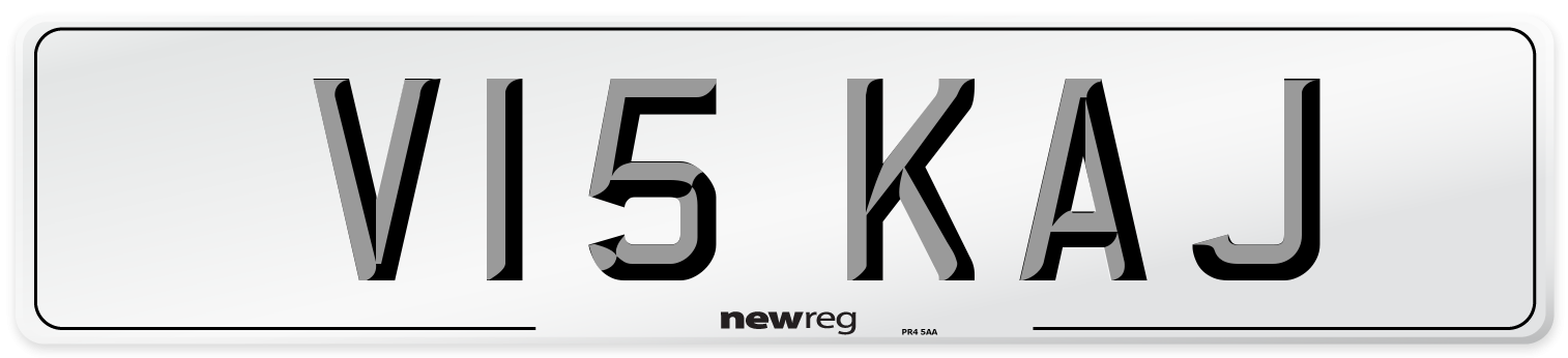 V15 KAJ Number Plate from New Reg